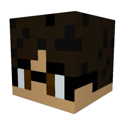 Kopliuz Minecraft avatar head, 3D render