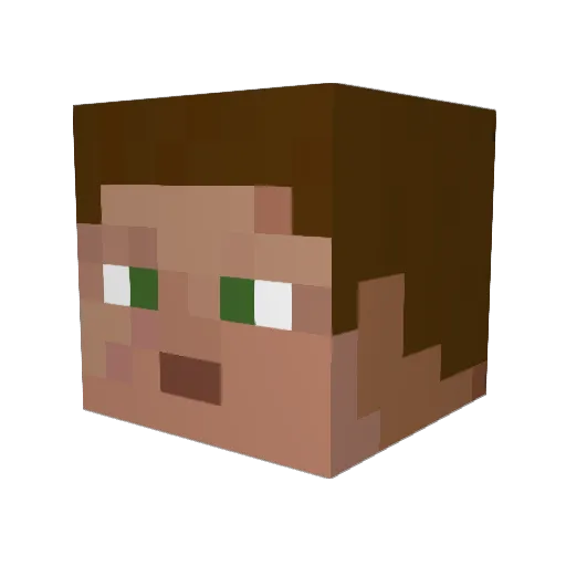 Kopparberg Minecraft avatar head, 3D render