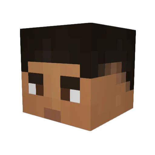 Kopte Minecraft avatar head, 3D render