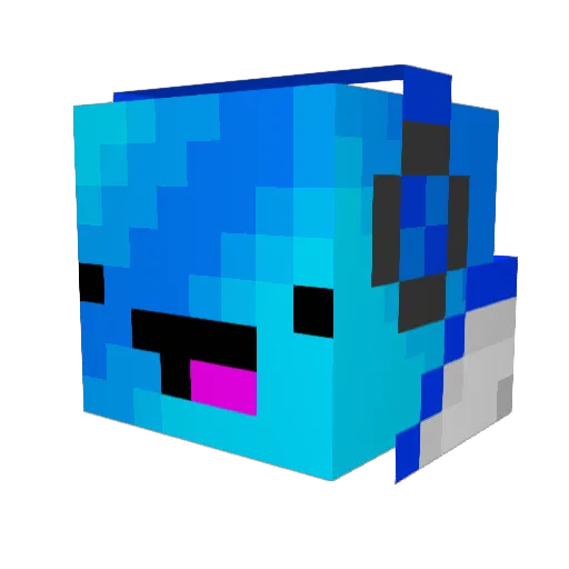 Kopuf Minecraft avatar head, 3D render