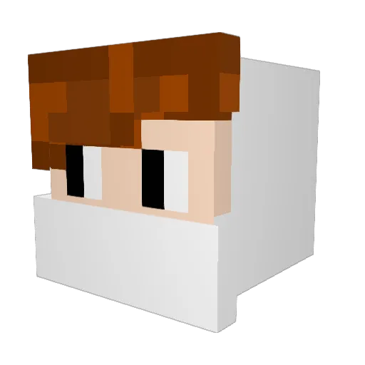 Kor5252 Minecraft avatar head, 3D render