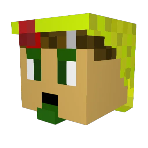 Kor58 Minecraft avatar head, 3D render