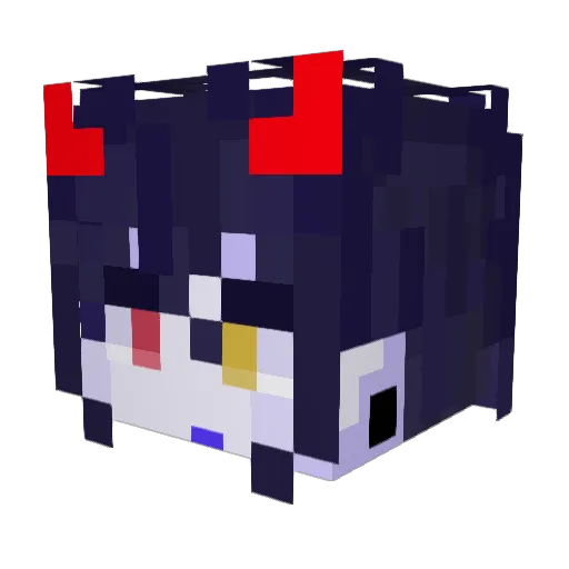 KorCarrot Minecraft avatar head, 3D render