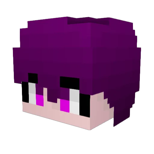 Kor_Bright Minecraft avatar head, 3D render