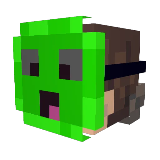 Kor_Esther Minecraft avatar head, 3D render