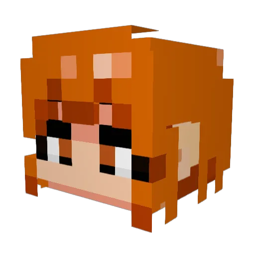 Kor_Xero Minecraft avatar head, 3D render