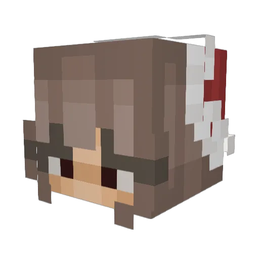 Kora18 Minecraft avatar head, 3D render