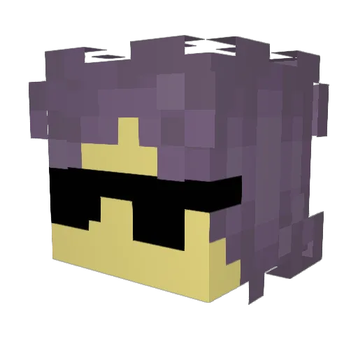 KoraIly Minecraft avatar head, 3D render