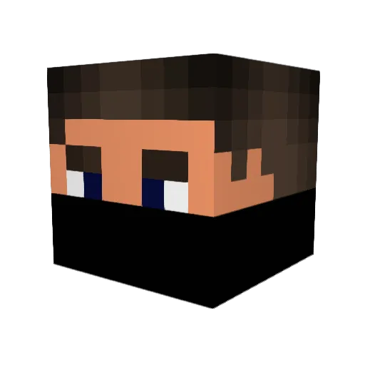 Koraboo Minecraft avatar head, 3D render