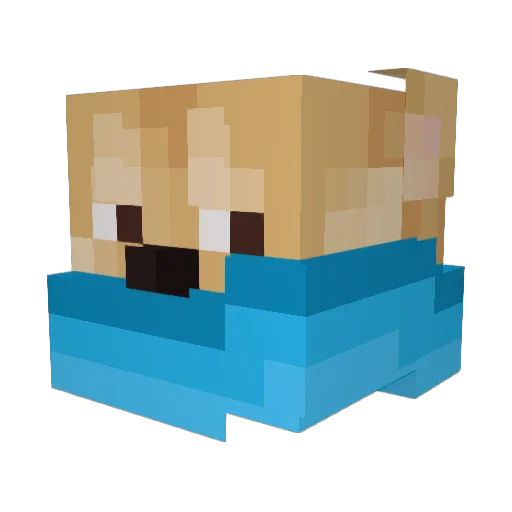 Koradzio Minecraft avatar head, 3D render