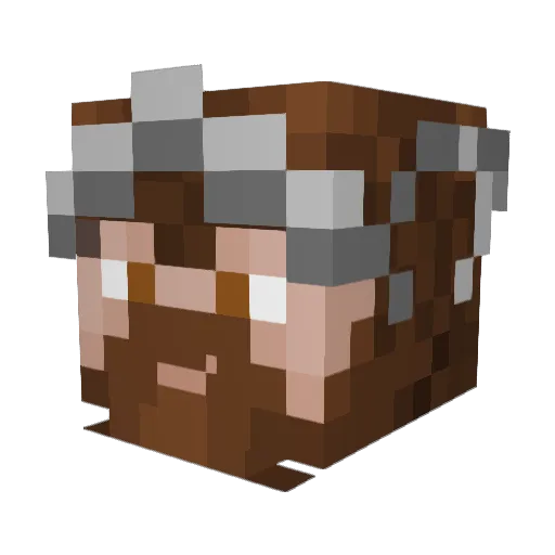 Koragao Minecraft avatar head, 3D render
