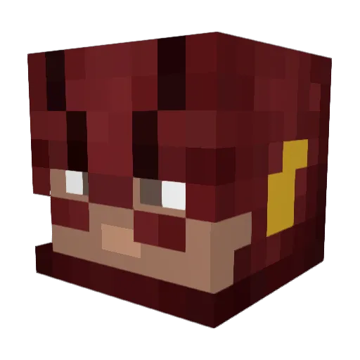 Korals Minecraft avatar head, 3D render