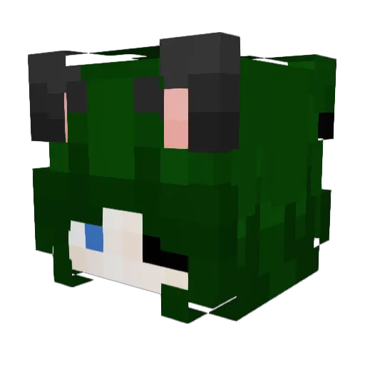 Koranoi Minecraft avatar head, 3D render