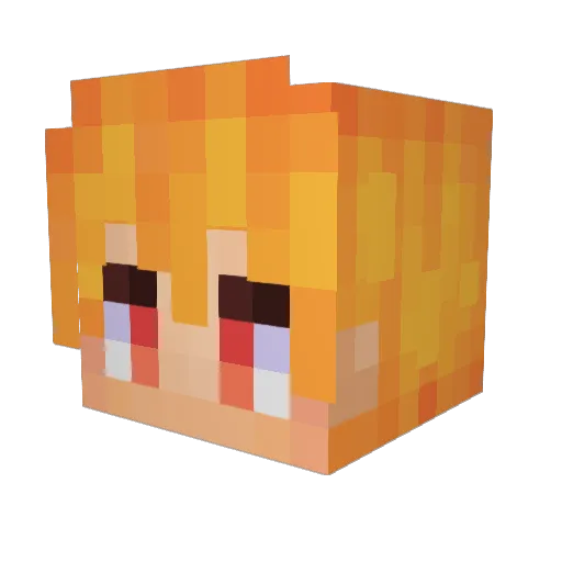 Korasu_ Minecraft avatar head, 3D render