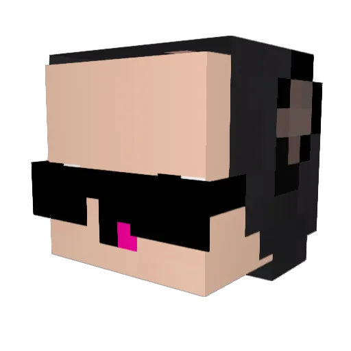 KorayLoco Minecraft avatar head, 3D render