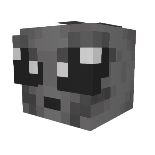 Korba Minecraft avatar head, 3D render