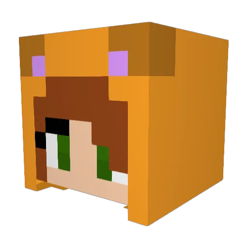 Korbaro Minecraft avatar head, 3D render