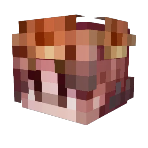 KorbenDalos Minecraft avatar head, 3D render