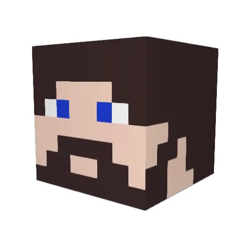 Korbi121 Minecraft avatar head, 3D render