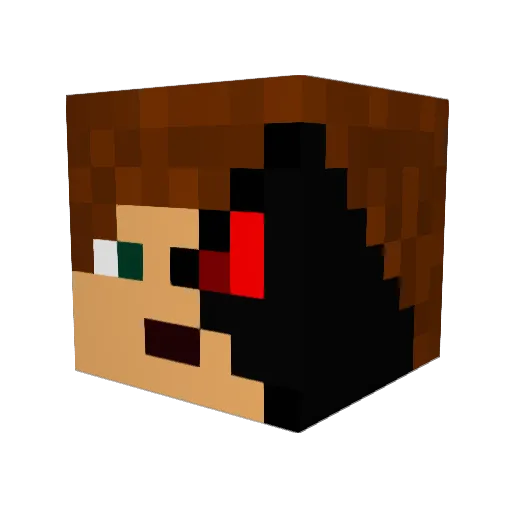 Korbow Minecraft avatar head, 3D render