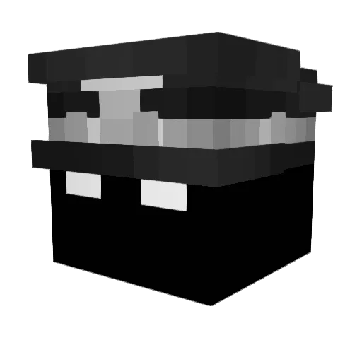 Korbsterjet Minecraft avatar head, 3D render