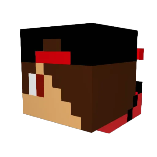KorbyKirby Minecraft avatar head, 3D render