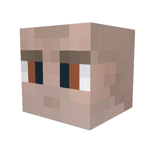 Korchul Minecraft avatar head, 3D render