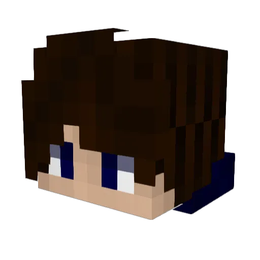Korcka Minecraft avatar head, 3D render