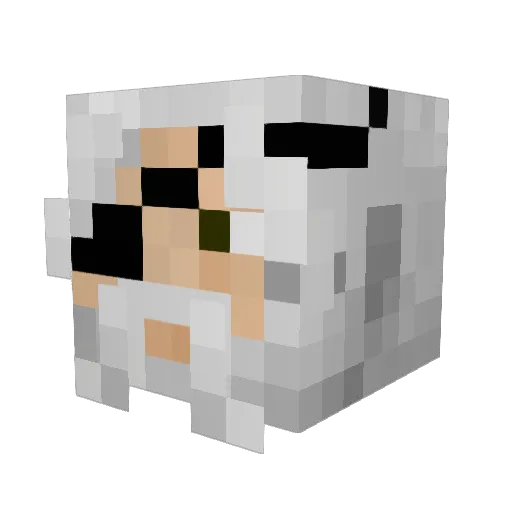 Kordonas Minecraft avatar head, 3D render