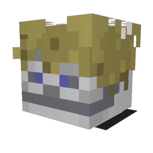 KoreAkmoros Minecraft avatar head, 3D render