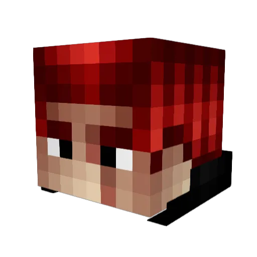 KoreaGD Minecraft avatar head, 3D render