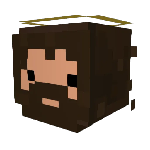 Korea_75 Minecraft avatar head, 3D render
