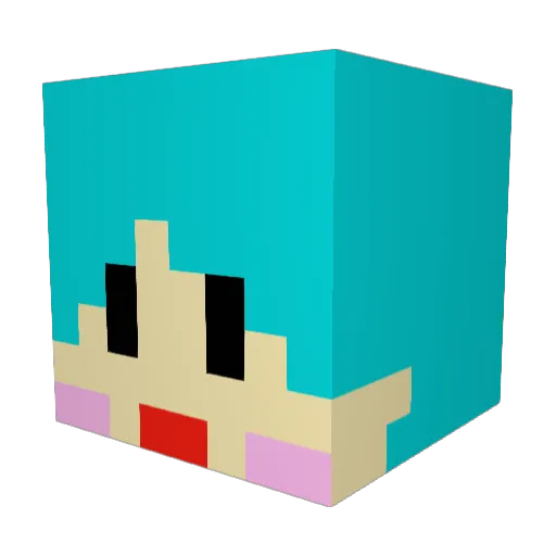 Korea_doyeon Minecraft avatar head, 3D render