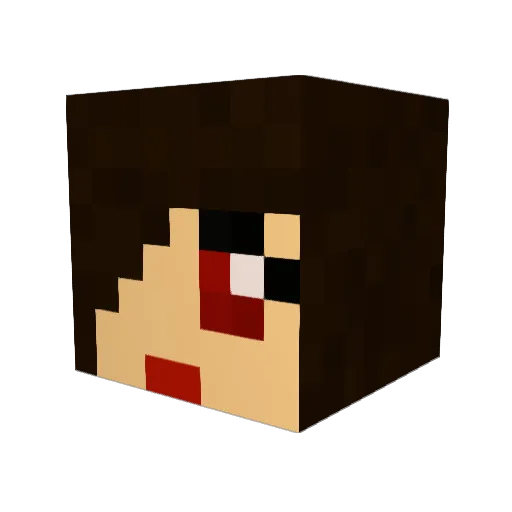 Korealer Minecraft avatar head, 3D render