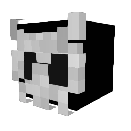 Koreals Minecraft avatar head, 3D render