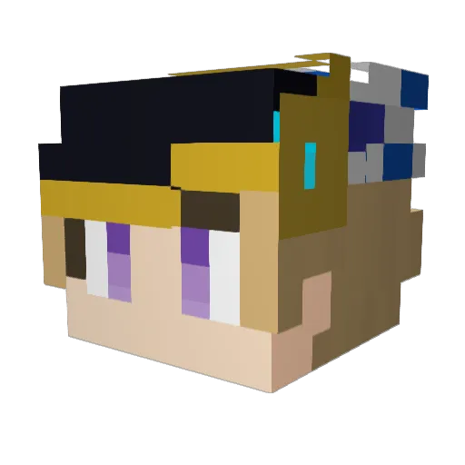 KoreanPhantom Minecraft avatar head, 3D render