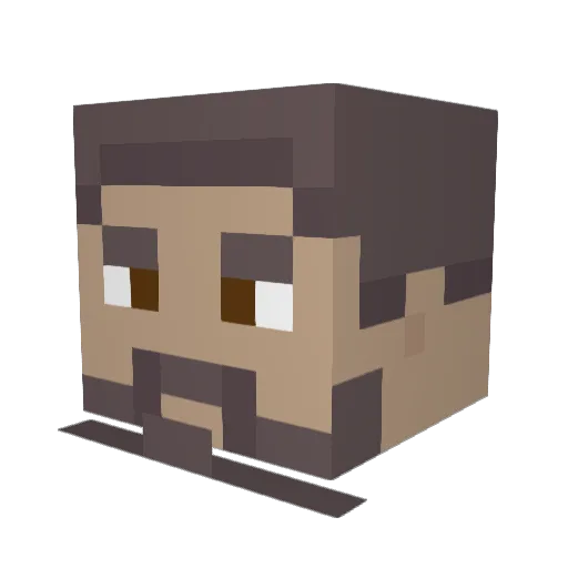 KoreanPride Minecraft avatar head, 3D render