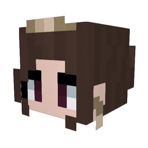 Korean_Boba Minecraft avatar head, 3D render