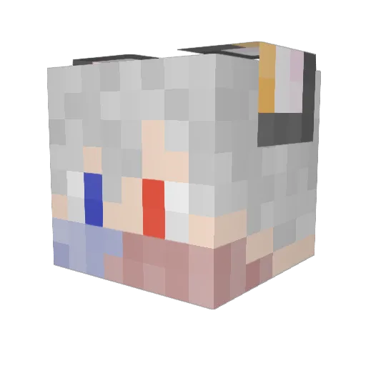 Korean_mouse1125 Minecraft avatar head, 3D render