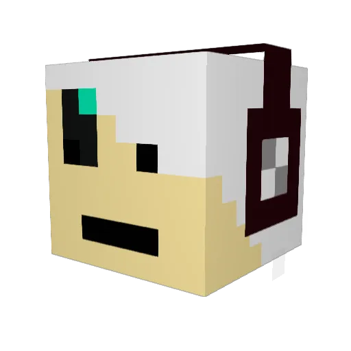 Korell Minecraft avatar head, 3D render