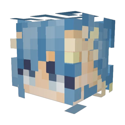 Koreskorn Minecraft avatar head, 3D render