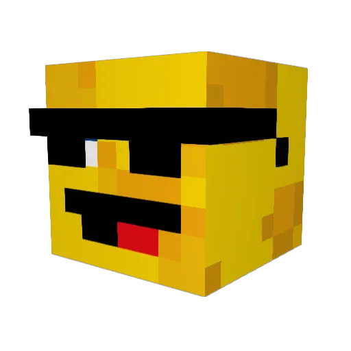 Korew888 Minecraft avatar head, 3D render