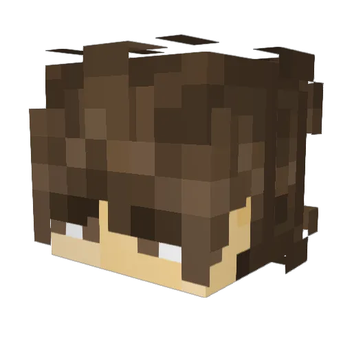 KoreyMC Minecraft avatar head, 3D render