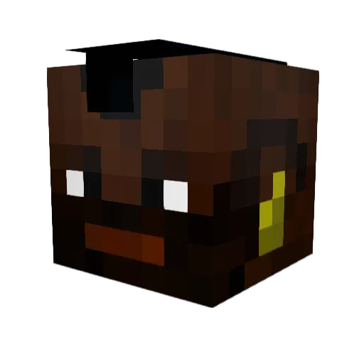 Korga0 Minecraft avatar head, 3D render