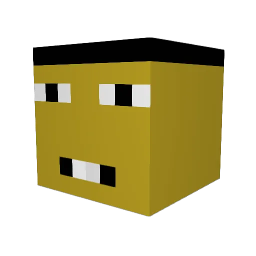 Korgle Minecraft avatar head, 3D render