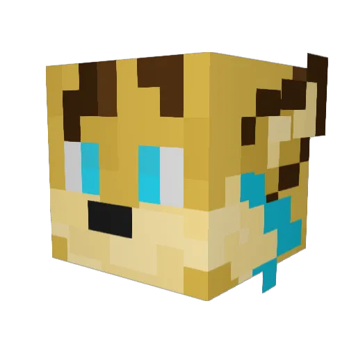 KoriOnibi Minecraft avatar head, 3D render