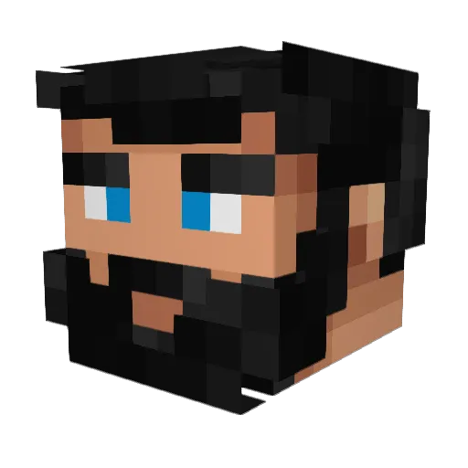 Koriakin Minecraft avatar head, 3D render