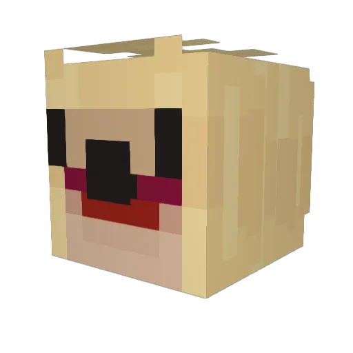Koriand Minecraft avatar head, 3D render