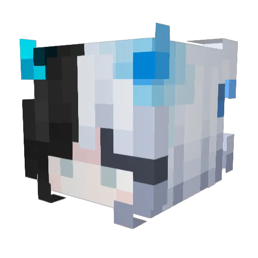 Koridarisu Minecraft avatar head, 3D render