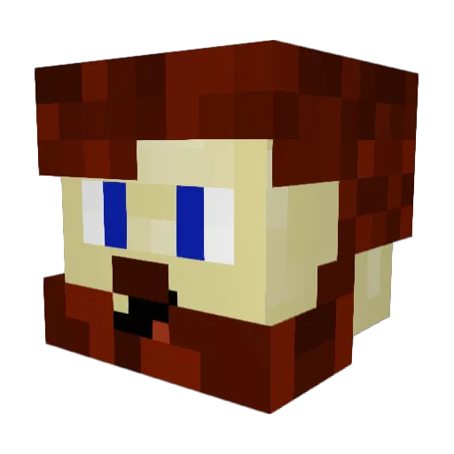 KorieLIVE Minecraft avatar head, 3D render